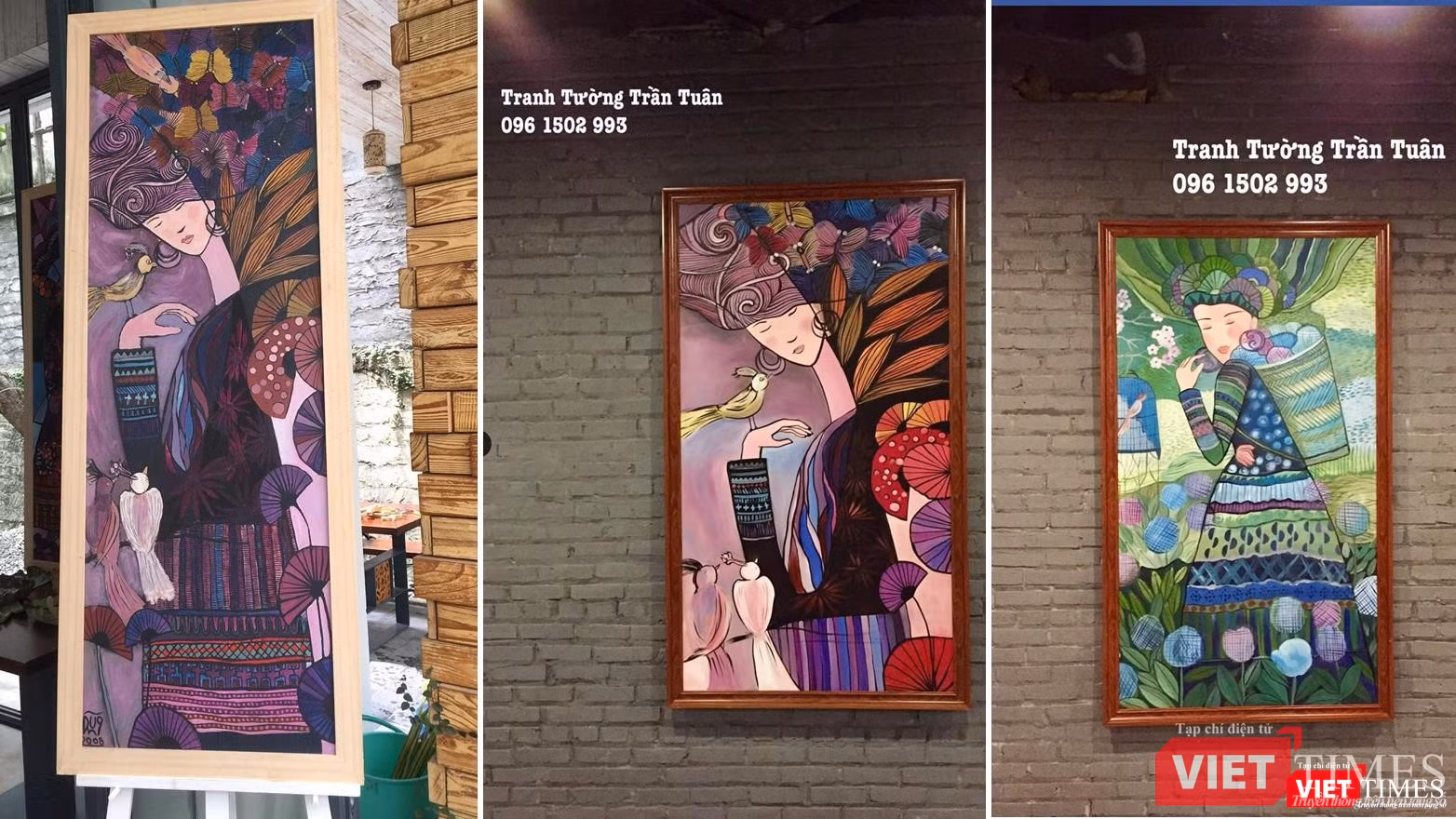 Trên trang fanpage của Trần Tuân vẫn công khai treo rất nhiều tác phẩm của Hà Hùng Dũng để quảng bá, bán hàng.