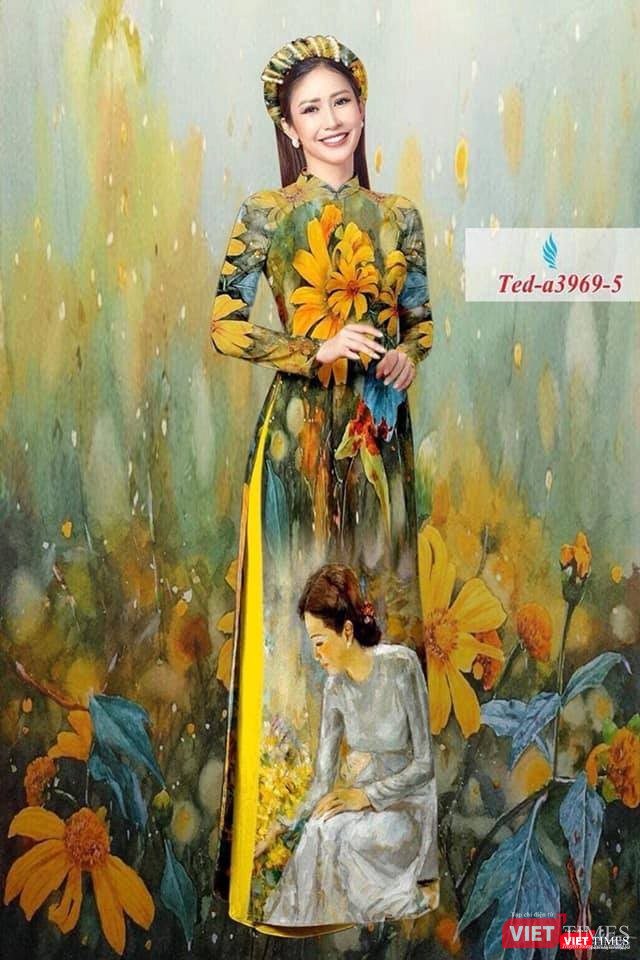 Bức "Đêm thu" bị copy đưa lên áo dài, bán ngoài thị trường mà không hề hỏi ý kiến họa sĩ