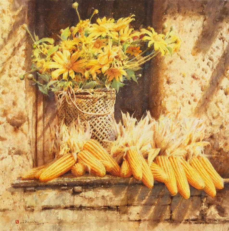 Bức tranh nguyên gốc của họa sĩ Bùi Duy Khánh bị sao chép Bức tranh nguyên gốc của họa sĩ Bùi Duy Khánh bị sao chép