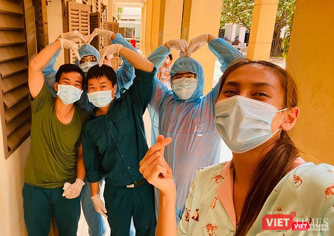 Võ Hoàng Yến chia sẻ những hình ảnh tích cực trong khu cách ly