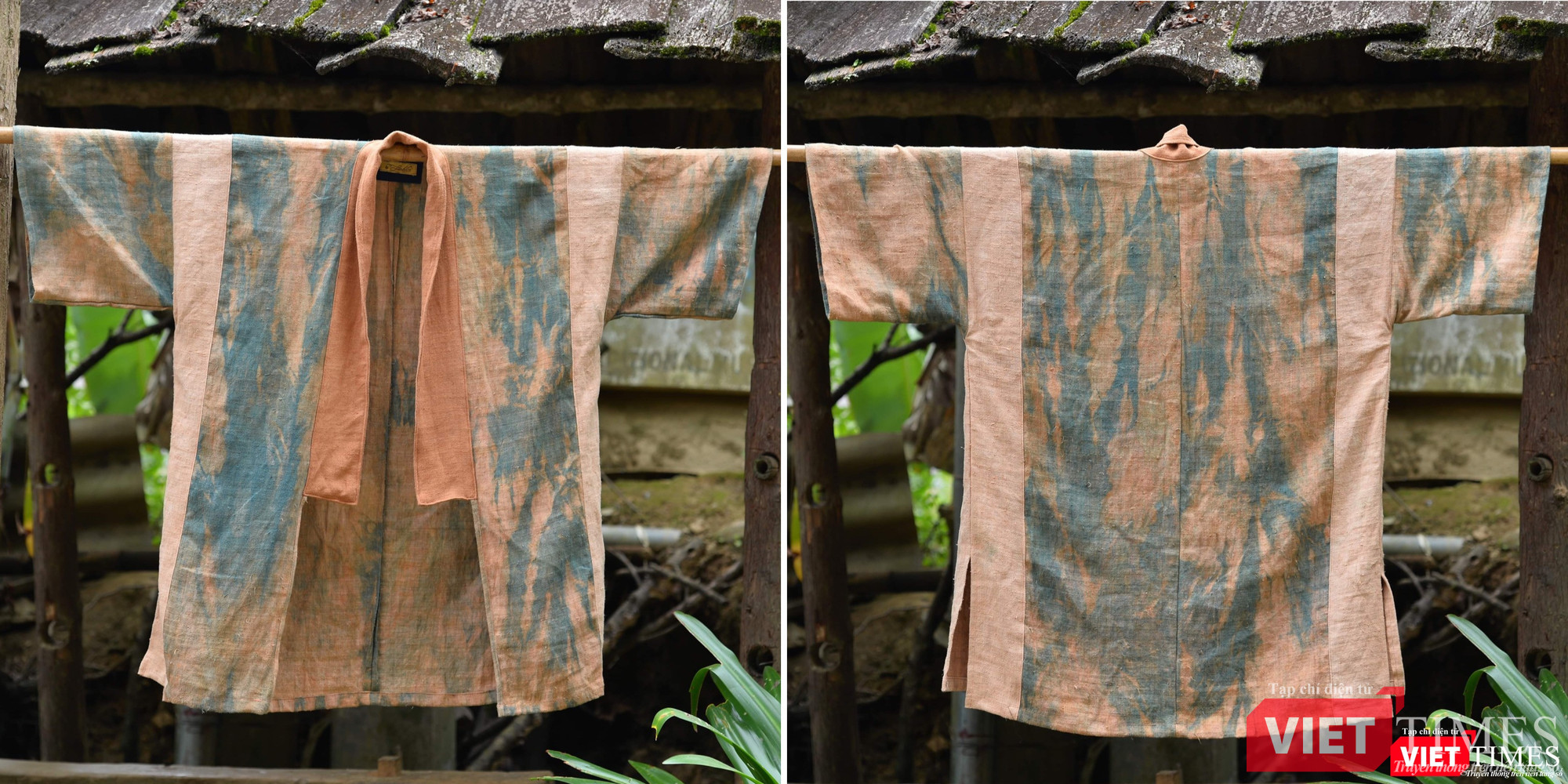 Với kỹ thuật nhuộm chồng lớp bởi củ nâu và màu chàm, những tấm vải cho màu sắc phong phú hơn 