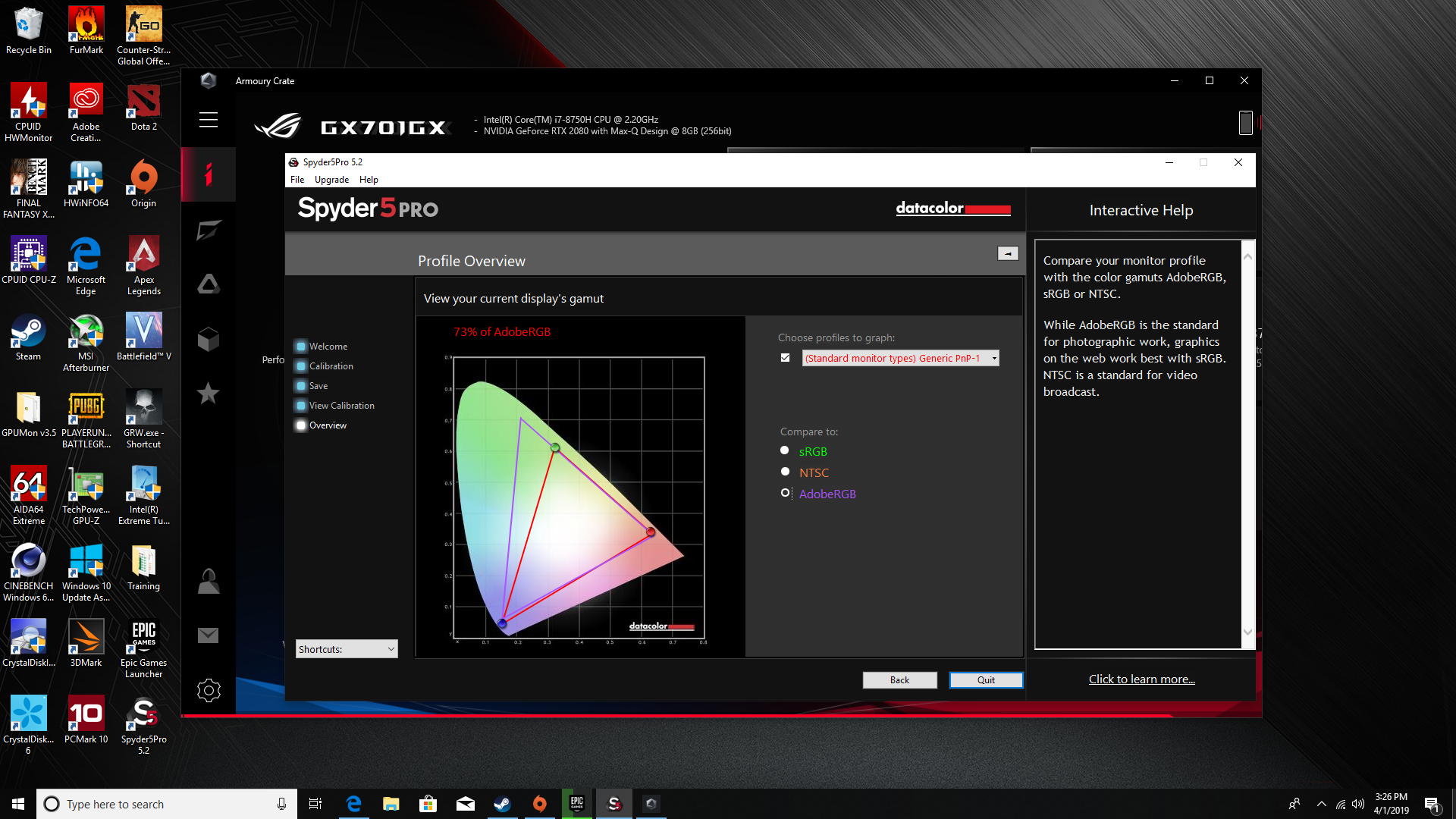 Kết quả kiểm tra khả năng hiện thị màu sắc trên hệ màu AdobeRGB. Kết quả kiểm tra khả năng hiện thị màu sắc trên hệ màu AdobeRGB.