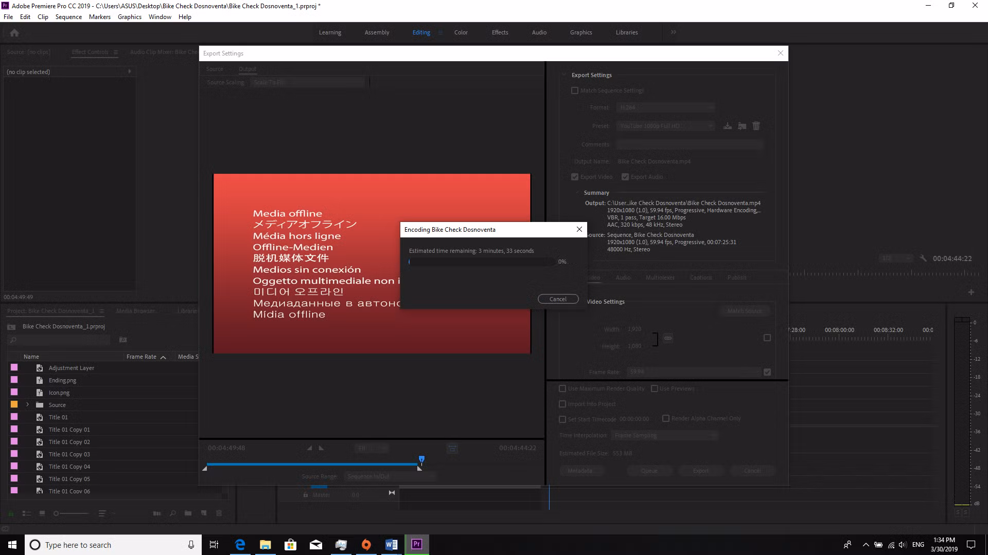 Thử nghiệm dựng phim bằng Premiere trên GX701GX.