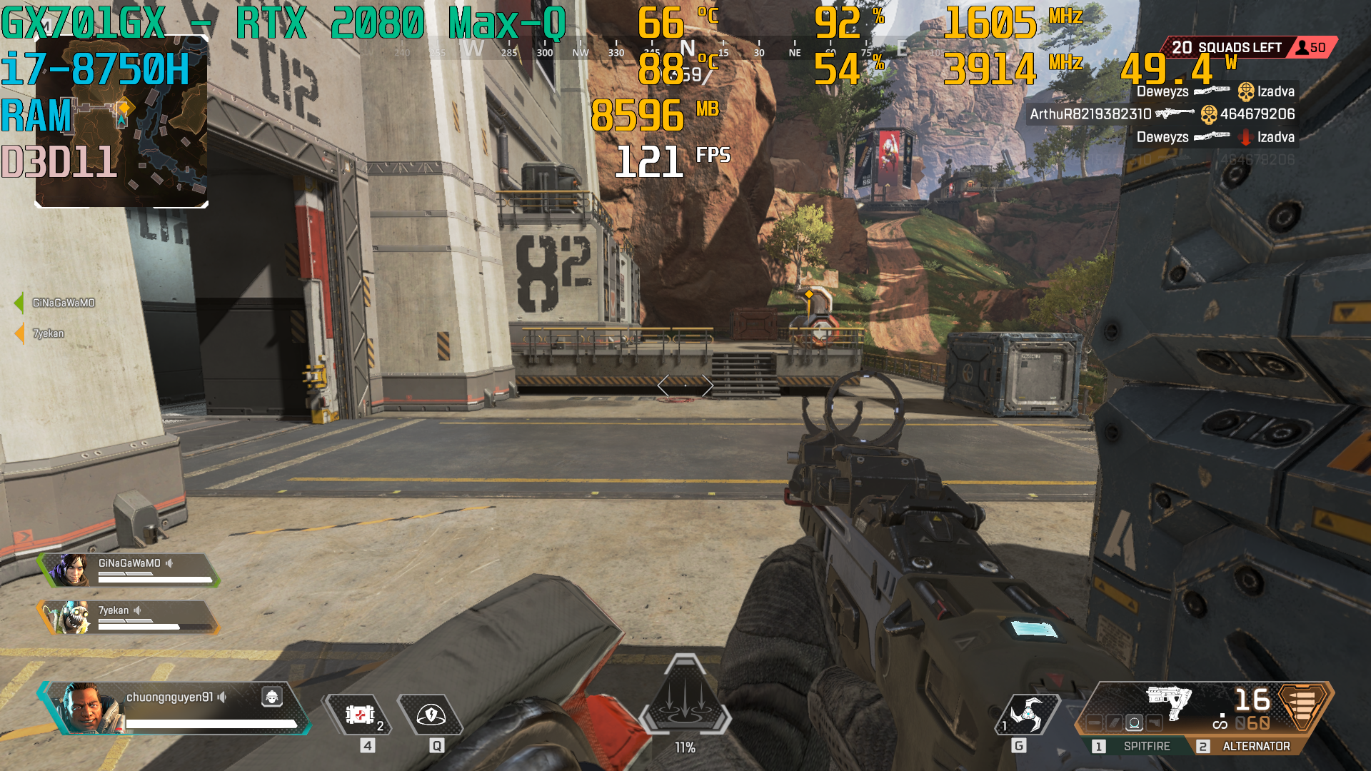 Thử nghiệm với tựa game APEX Legend. Thử nghiệm với tựa game APEX Legend.