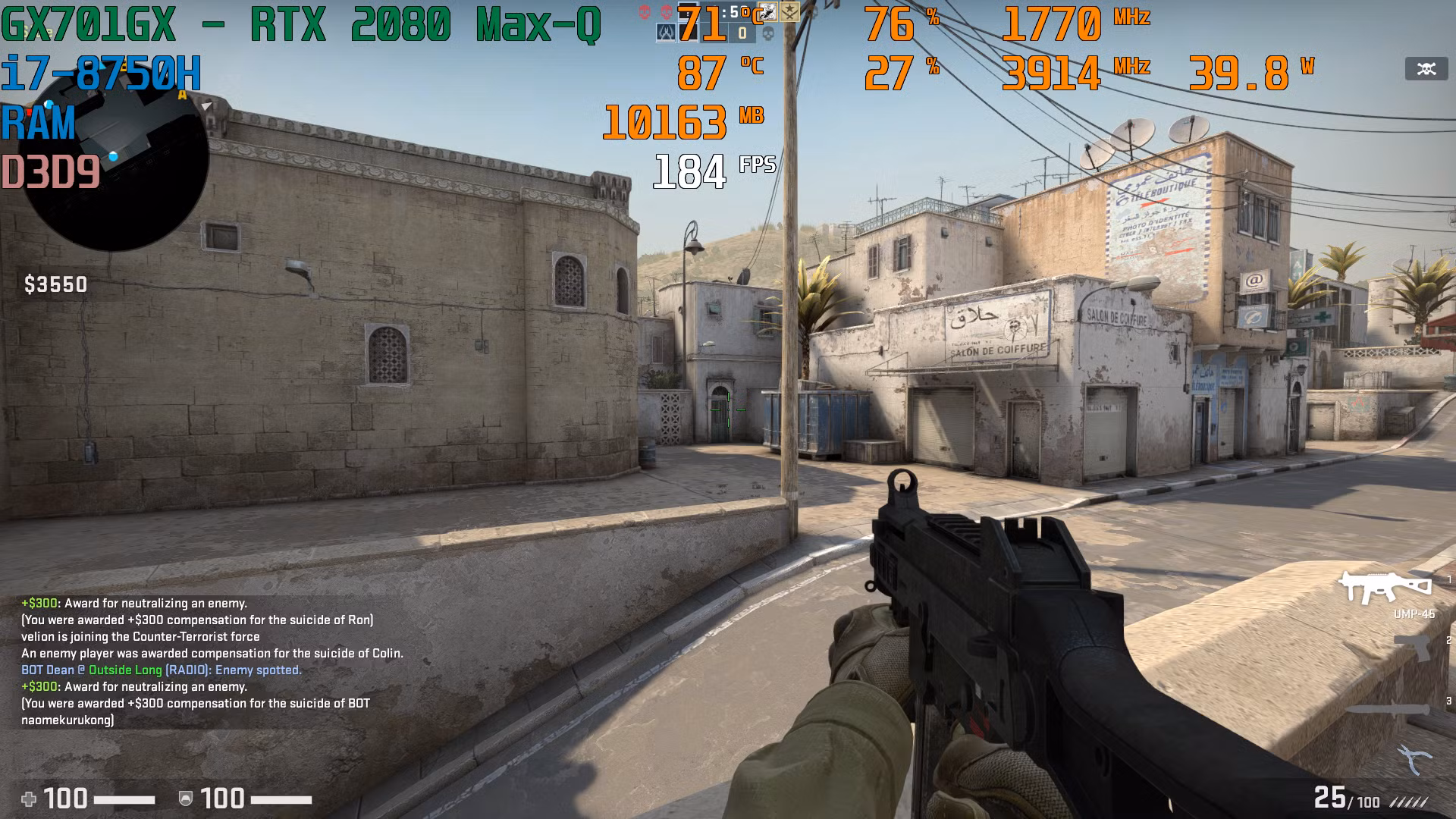 Thử nghiệm với tựa game CS Go.