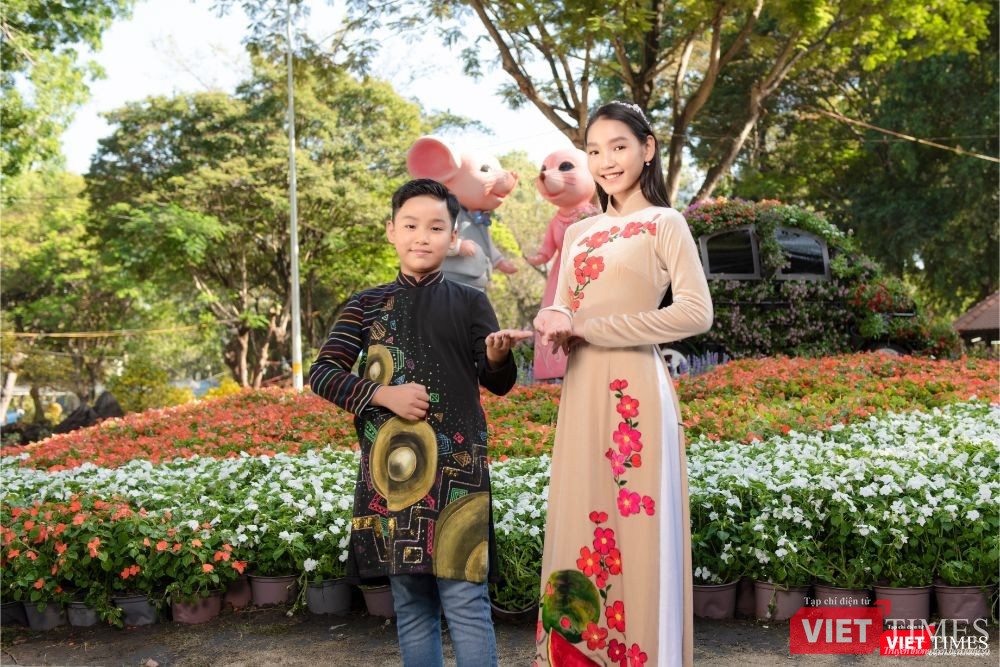 Mẫu nhí, Á quân Đại sứ áo dài Việt Nam bảng Thiếu nhi Lê Gia Huy, Minh Anh