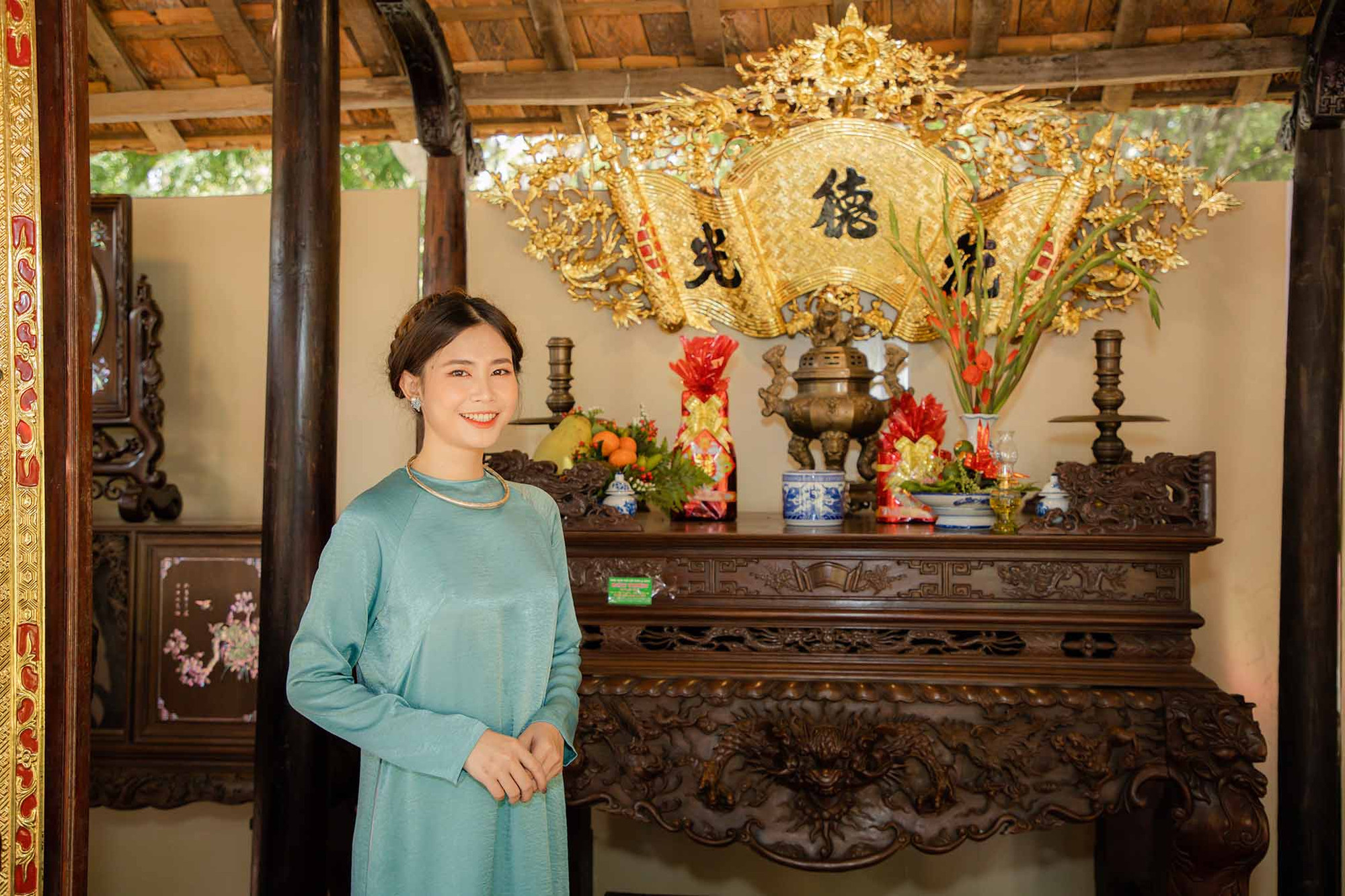 Không gian Tết truyền thống được tái hiện tại Lễ hội Không gian Tết truyền thống được dựng lên tại Lễ hội