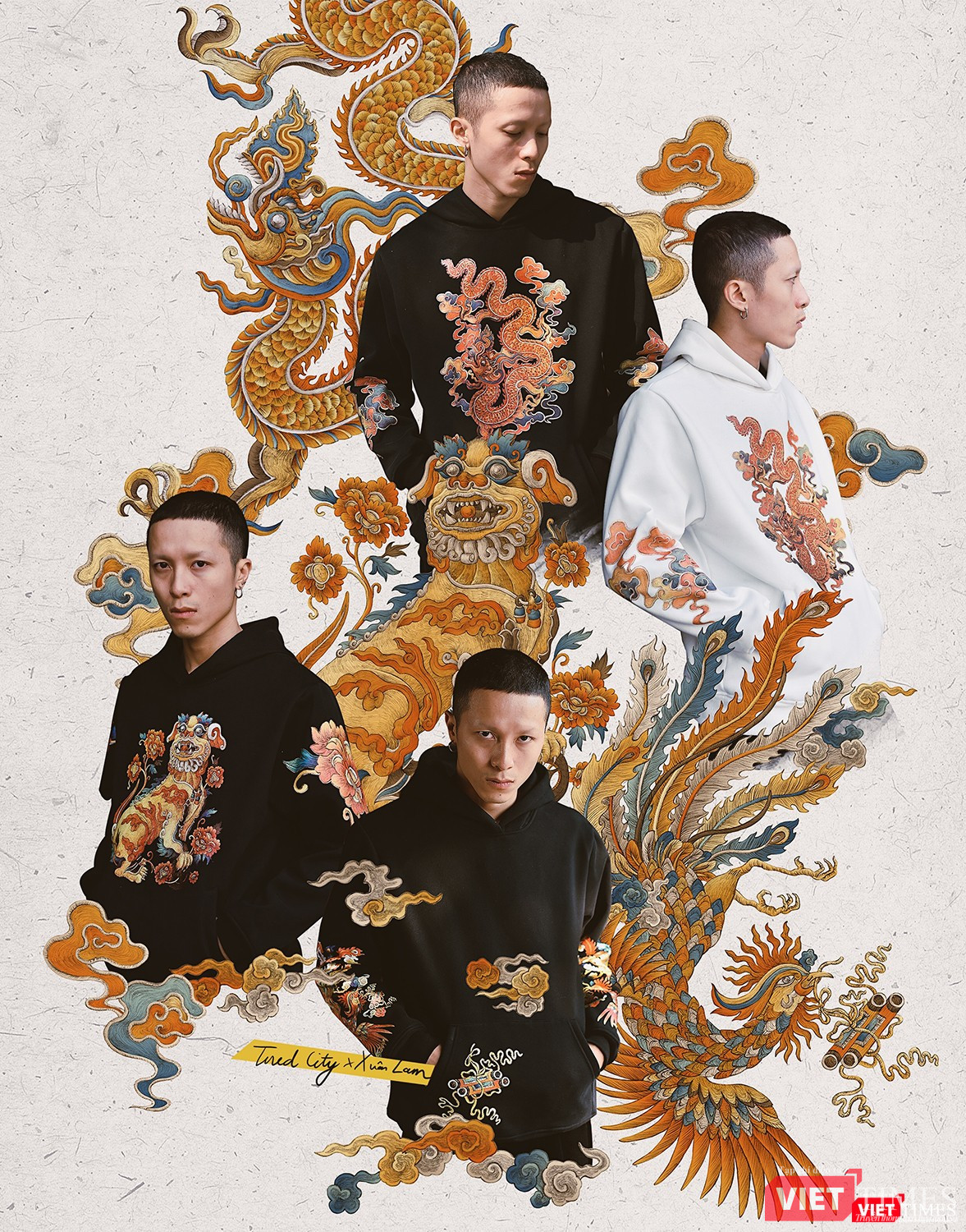 Các linh vật Rồng, Phượng, Nghê được đưa lên Hoodie giành cho giới trẻ Các linh vật được đưa lên Hoodie giành cho giới trẻ