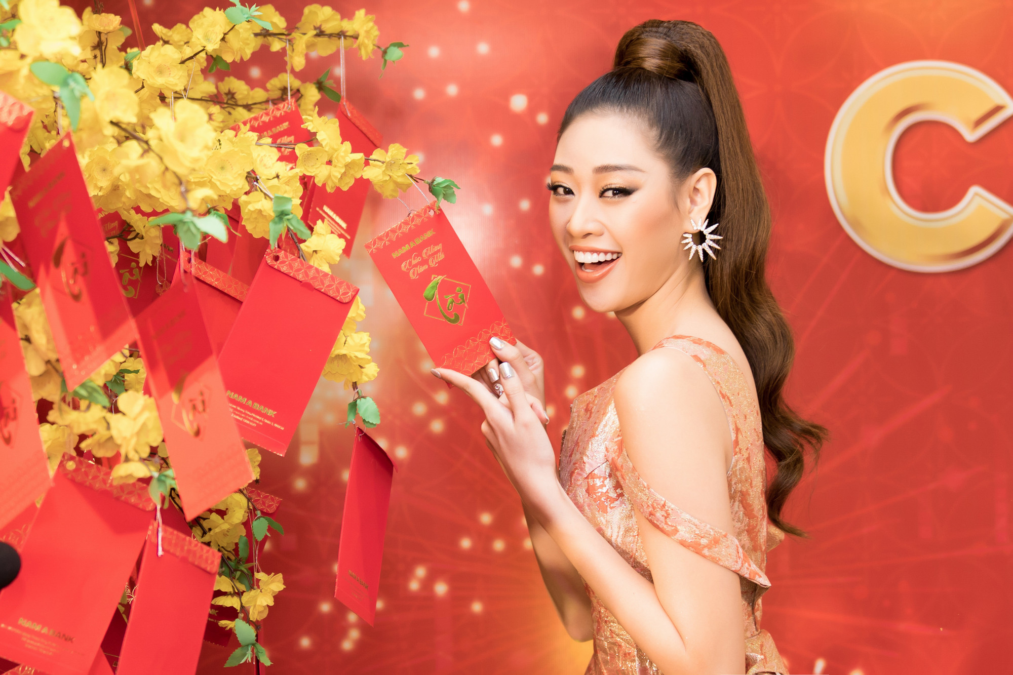 Hoa hậu gửi lời chúc mừng năm mới đến toàn thể mọi người Hoa hậu gửi lời chúc mừng năm mới đến toàn thể mọi người