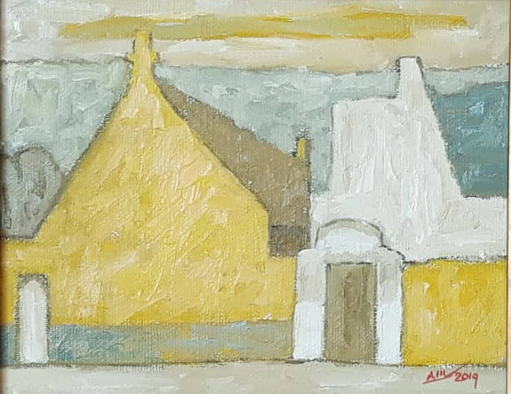 Họa sĩ Nguyễn Minh đón năm mới với phong cách tối giản và màu biểu thị cho Chuột vàng Họa sĩ Nguyễn Minh