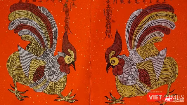 Tranh gà Kim Hoàng