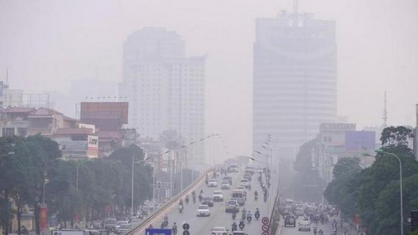 Bụi mịn ở Hà Nội tăng cao (Ảnh: VOH)