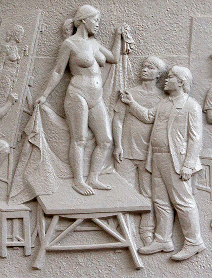 Những hình ảnh dù đã đục bỏ trên bức tường nhưng đã để lại dấu vết trong giới mỹ thuật Việt 