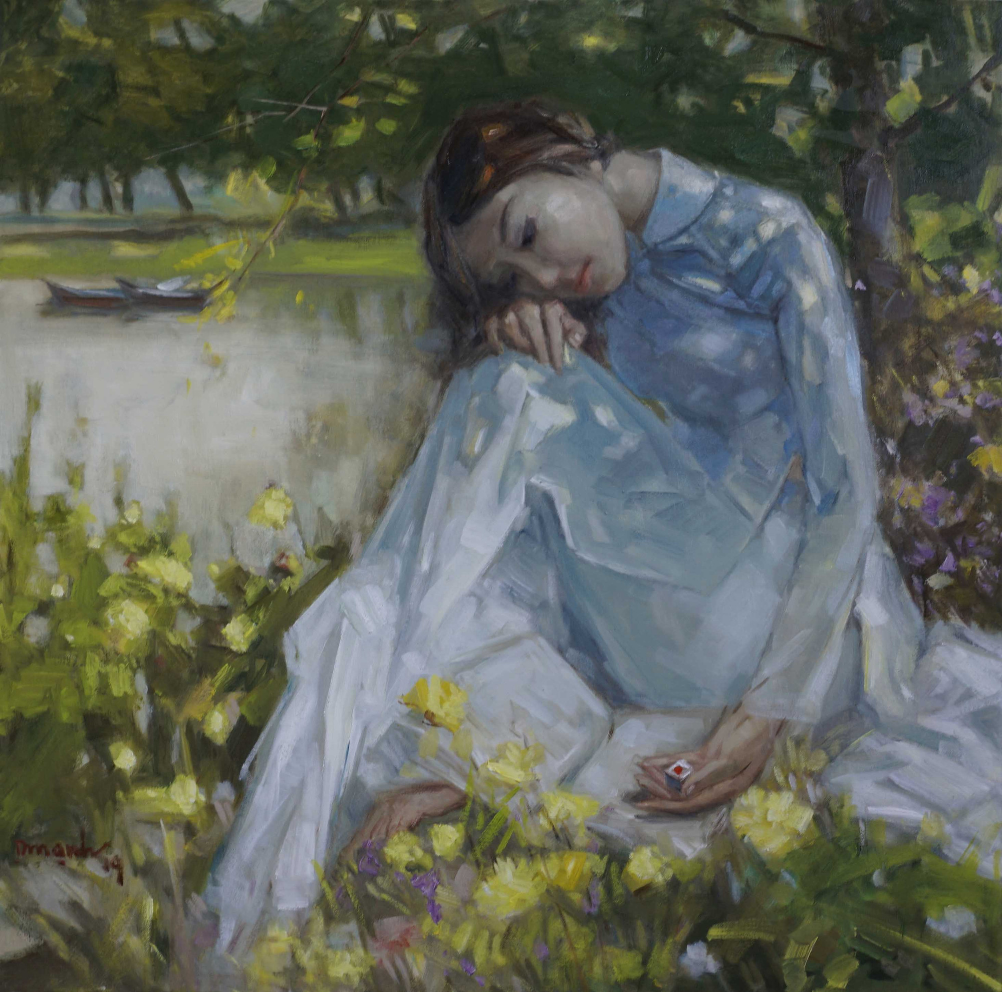 Nữ sinh - Sơn dầu - 80cm x80cm - Lâm Đức Mạnh 2019 