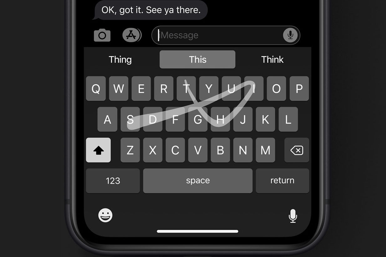 Bàn phím vuốt QuickPath của iOS 13. Ảnh: MacWorld Bàn phím vuốt QuickPath của iOS 13. Ảnh: MacWorld