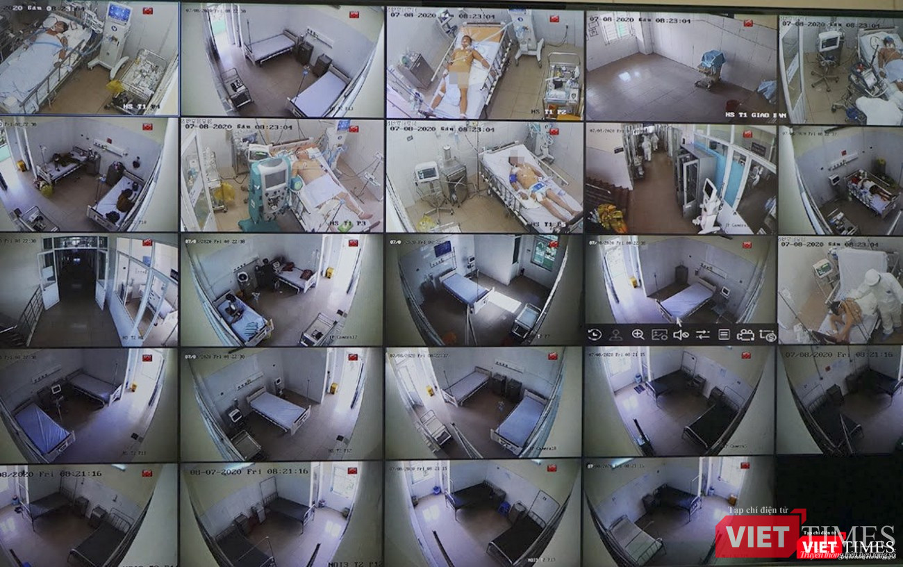 Hệ thống camere giám sát những diễn biến nhỏ nhất của bệnh nhân