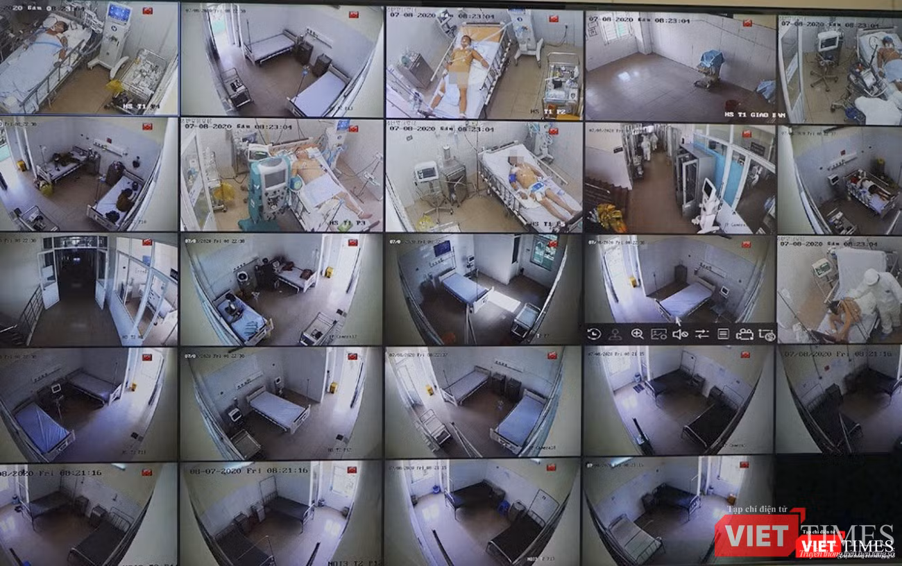 Hệ thống camere giám sát những diễn biến nhỏ nhất của bệnh nhân