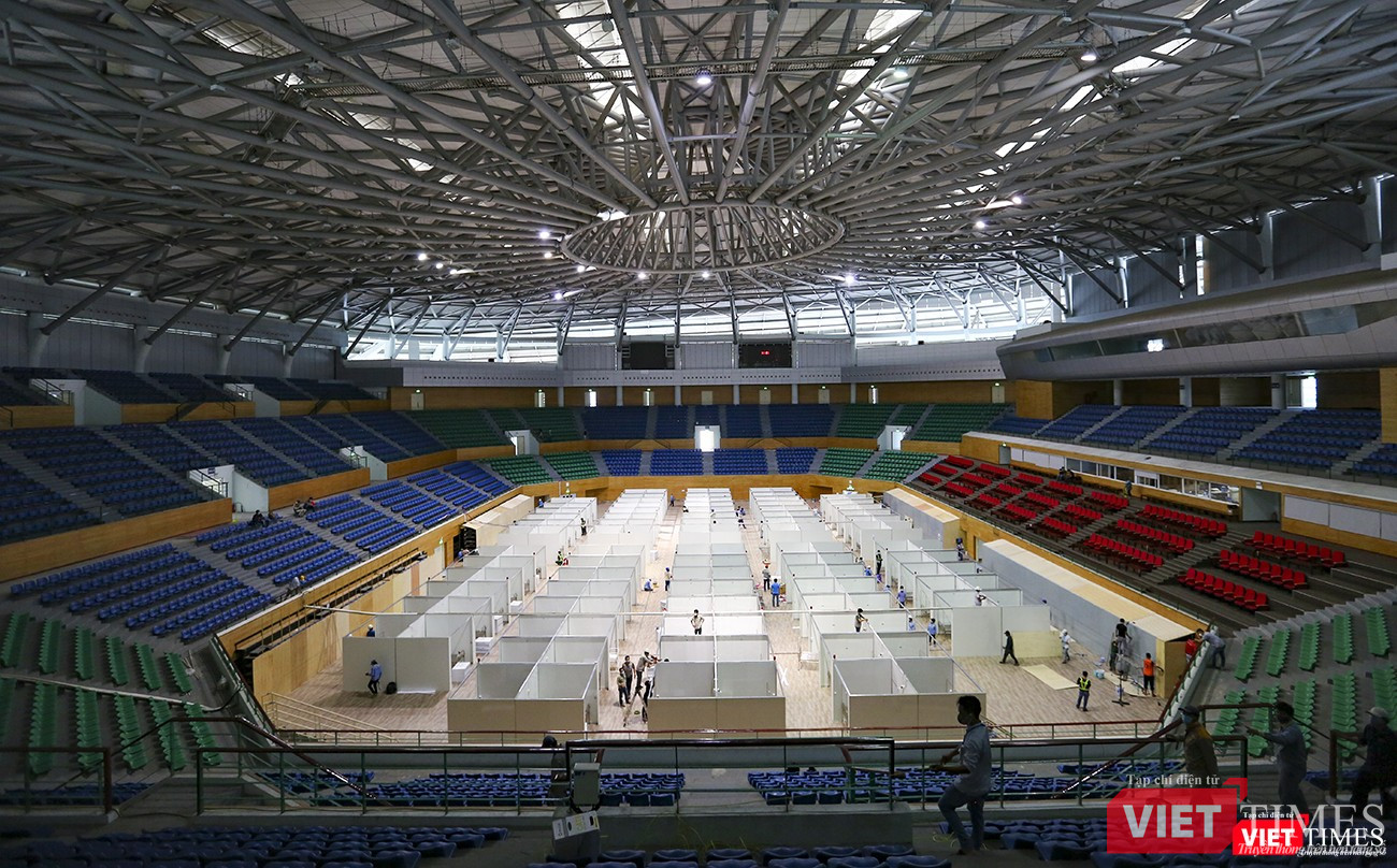 Toàn cảnh bên trong Bệnh viện dã chiến tại Cung thể theo Tiên Sơn