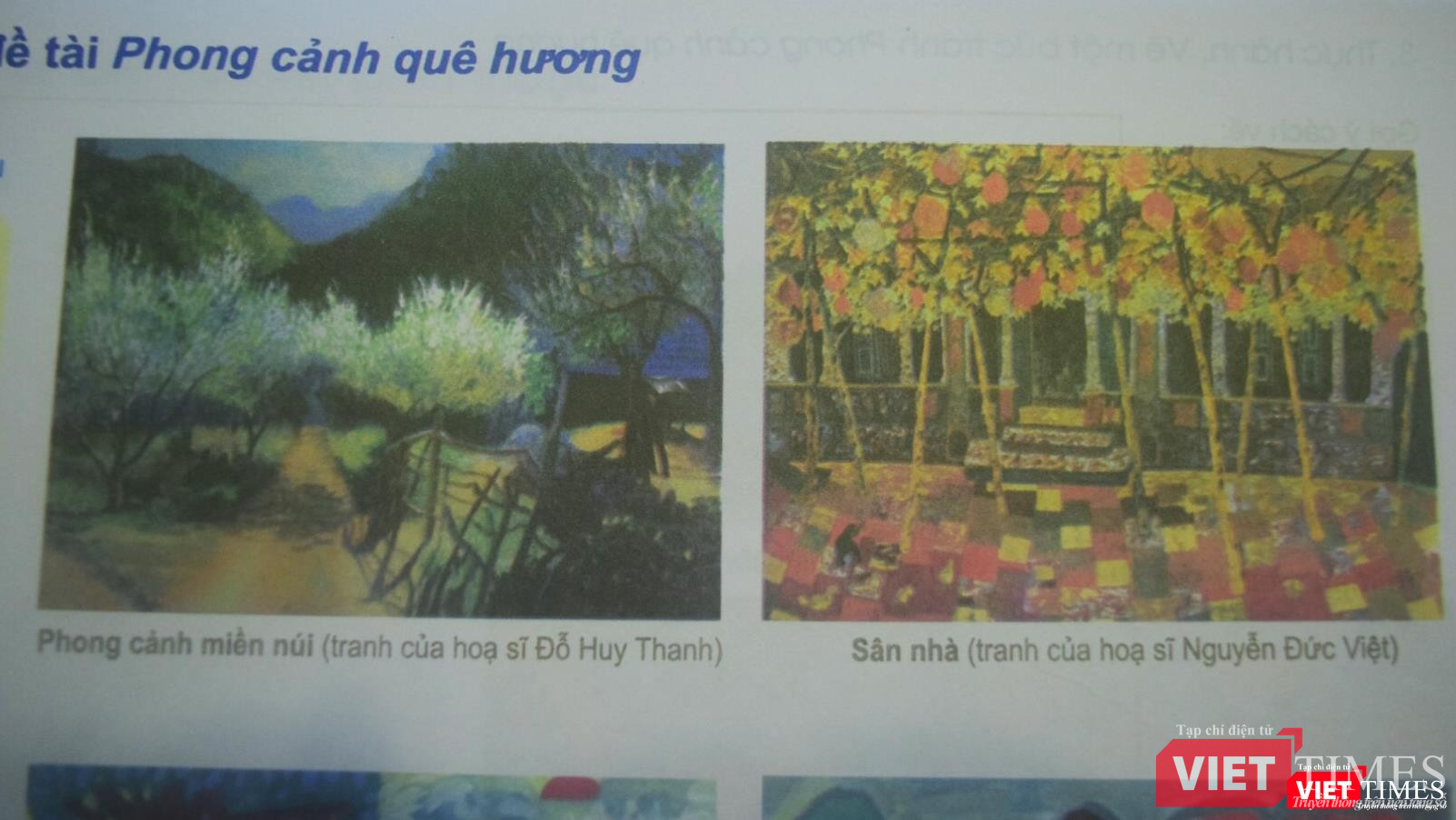 Bên cạnh tranh của họa sĩ Đỗ Huy Thanh là tranh của họa sĩ Nguyễn Đức Việt