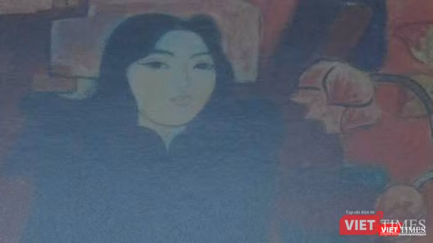 Khuôn mặt phụ nữ trong tranh Nguyễn Sáng có nét đẹp riêng biệt, cá tính, bố cục chắc chắn, sang trọng