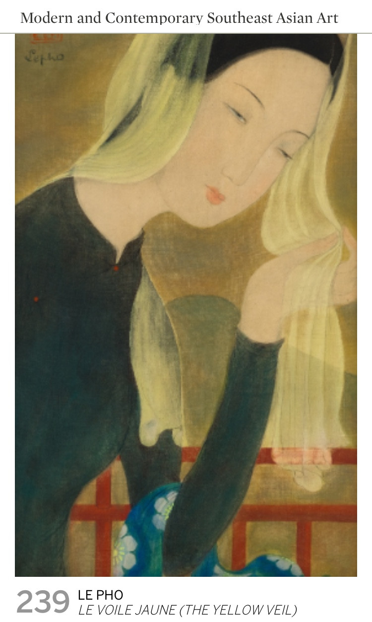 Bức “Le Voile jaune” đề tên Lê Phổ đã bán tới mức giá 135,416 USD Bức “Le Voile jaune” đề tên Lê Phổ đã bán tới mức giá 135,416 USD