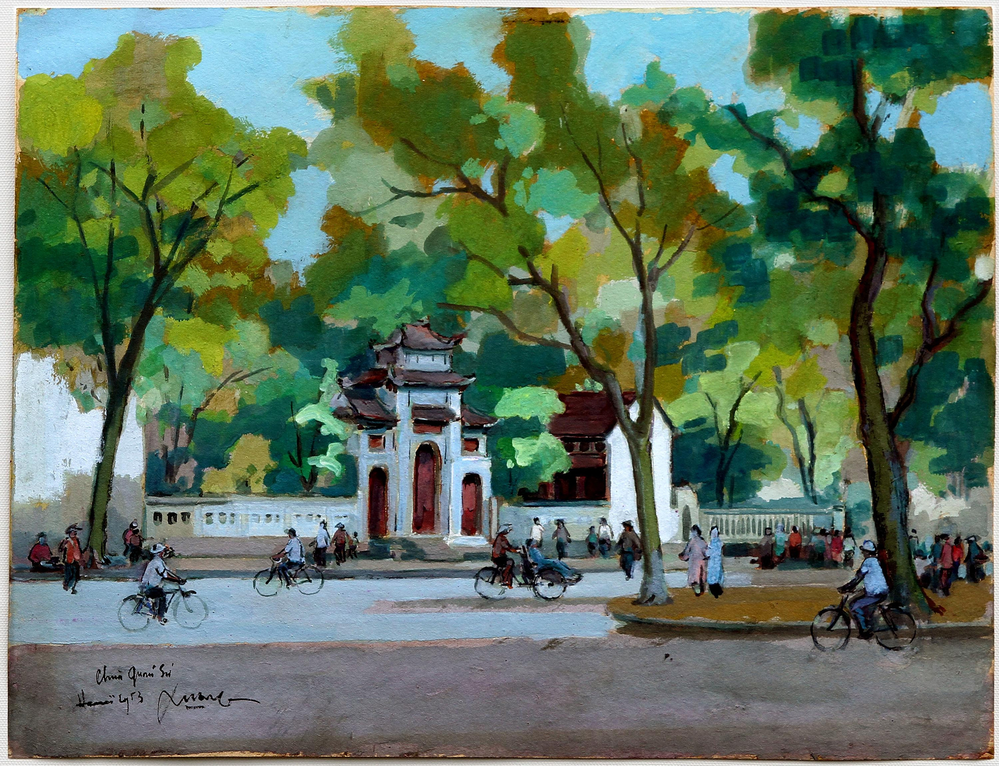Tranh "Chùa Quán Sứ" Tranh