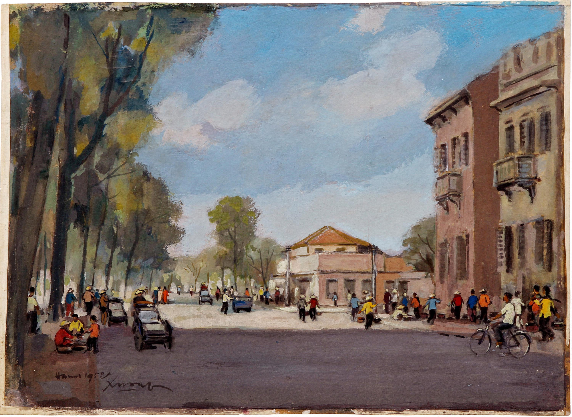 "Hà Nội năm 1952" qua nét vẽ của họa sĩ Lê Văn Xương "Hà Nội năm 1952" qua nét vẽ của họa sĩ Lê Văn Xương