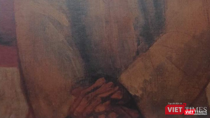 Chi tiết về bàn tay trong tranh Nguyễn Sáng. Vì lý do bản quyền, chúng tôi sẽ chỉ đăng tải một phần nhỏ của bức tranh danh họa Chi tiết về bàn tay trong tranh Nguyễn Sáng. Vì lý do bản quyền, chúng tôi sẽ chỉ đăng tải một phần nhỏ của bức tranh danh họa