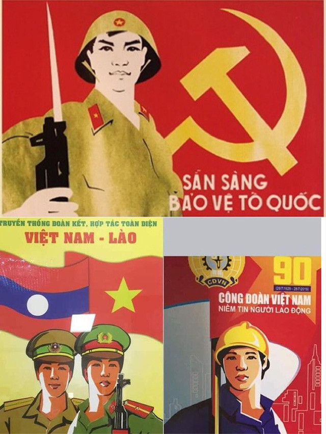 Giải Đặc biệt bị tố sao chép kiểu dáng, nét vẽ tạo hình nhân vật từ các tranh cổ động cho truyền thống đoàn kết hợp tác Việt - Lào và tranh cổ động "Sẵn sàng bảo vệ Tổ quốc" Giải Đặc biệt bị tố sao chép kiểu dáng, nét vẽ tạo hình nhân vật từ các tranh cổ động cho truyền thống đoàn kết hợp tác Việt - Lào và tranh cổ động "Sẵn sàng bảo vệ Tổ quốc"