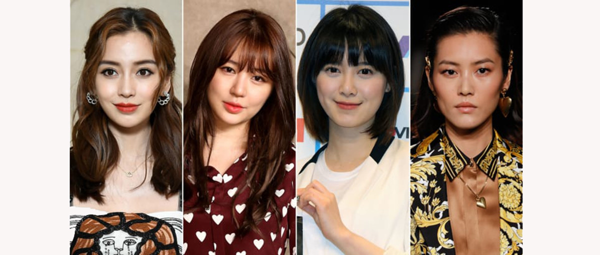 Một số người nổi tiếng (từ trái qua phải): Nữ diễn viên Trung Quốc Angelababy đôi môi "hình chữ M" của nữ diễn viên Hàn Quốc Yoon Eun-hye khuôn mặt không tuổi của nữ diễn viên Hàn Quốc Goo Hye-sun mí mắt của người mẫu Trung Quốc Liu Wen. Ảnh: CNN Một số người nổi tiếng (từ trái qua phải): Nữ diễn viên Trung Quốc Angelababy đôi môi "hình chữ M" của nữ diễn viên Hàn Quốc Yoon Eun-hye khuôn mặt không tuổi của nữ diễn viên Hàn Quốc Goo Hye-sun mí mắt của người mẫu Trung Quốc Liu Wen. Ảnh: CNN