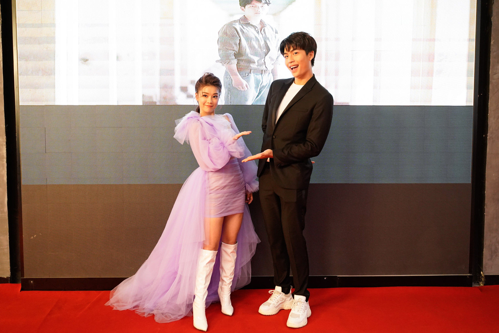 Hoàng Yến chibi và Quốc Anh. Nguồn ảnh: Đoàn phim cung cấp. Hoàng Yến chibi và Quốc Anh