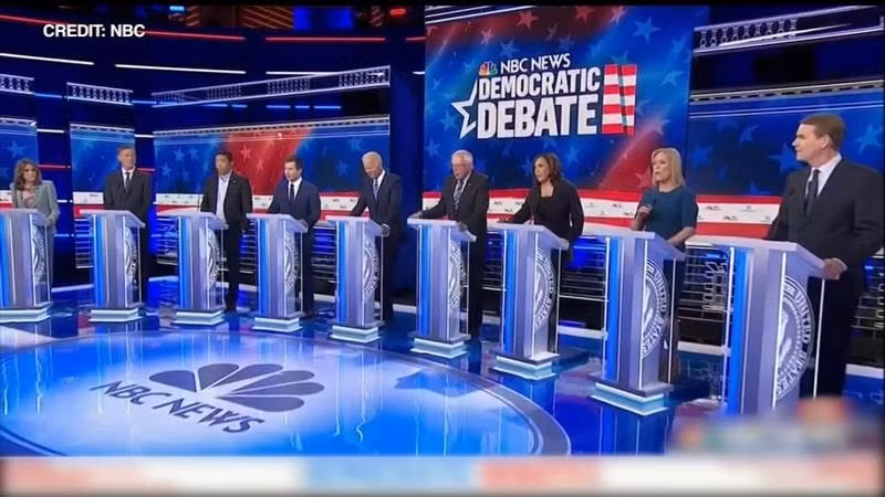 Cuộc tranh luận của các thành viên đảng Dân chủ (ảnh abc7)