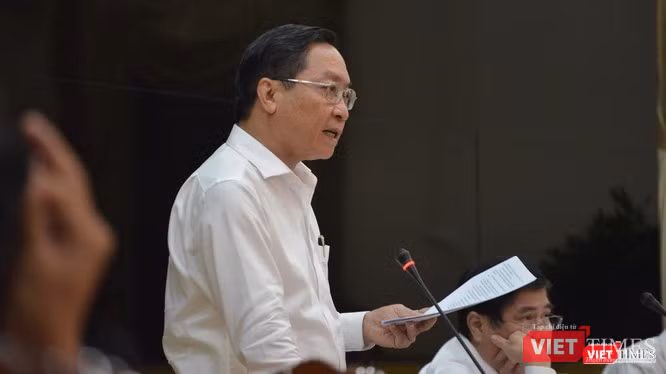 Ông Nguyễn Tấn Bỉnh, GĐ Sở Y tế TP HCM (Ảnh: Hiếu Nguyễn)