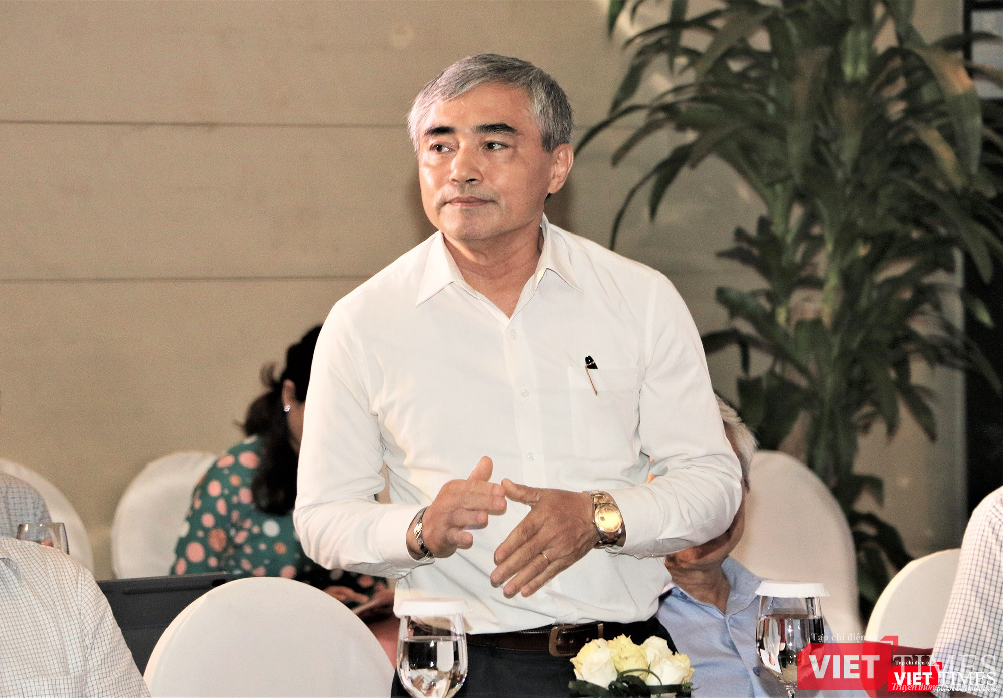 ông Nguyễn Minh Hồng - Chủ tịch Hội Truyền thông số Việt Nam, nguyên Thứ trưởng Bộ TT&TT (ảnh: Đăng Khoa)