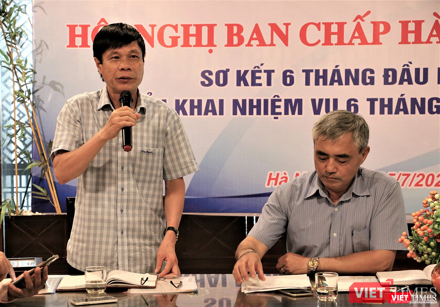 ông Bùi Như Uyên - Chánh văn phòng Hội phát biểu (ảnh: Đăng Khoa)