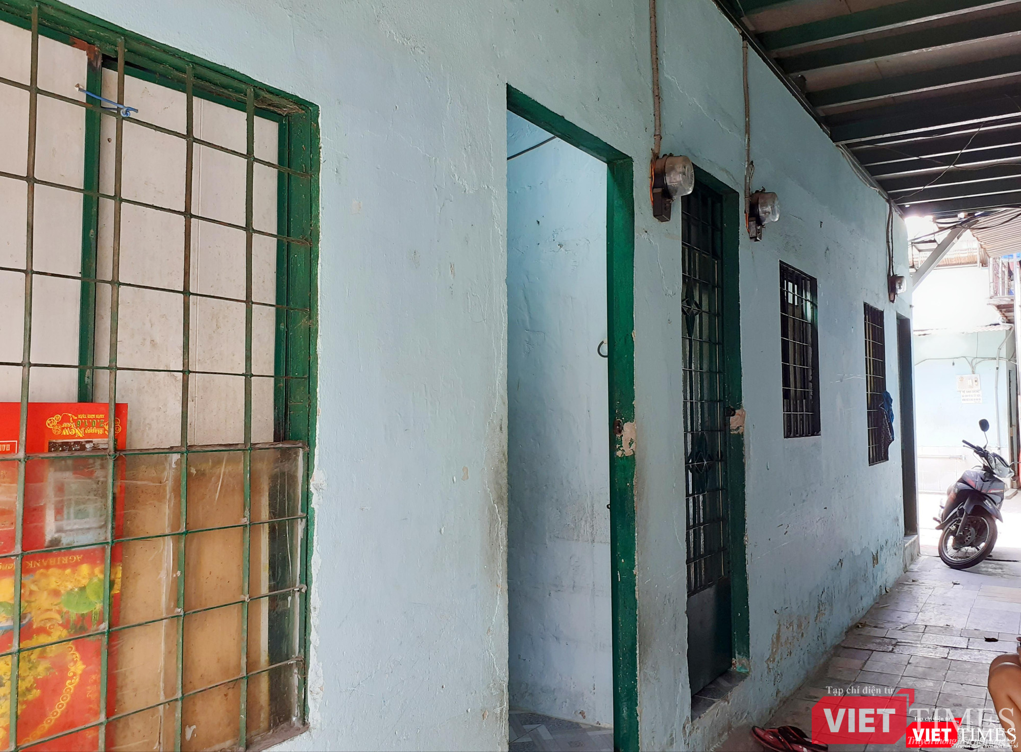 Dãy phòng trọ (tại quận Tân Bình, TP.HCM) nơi xảy ra sự việc