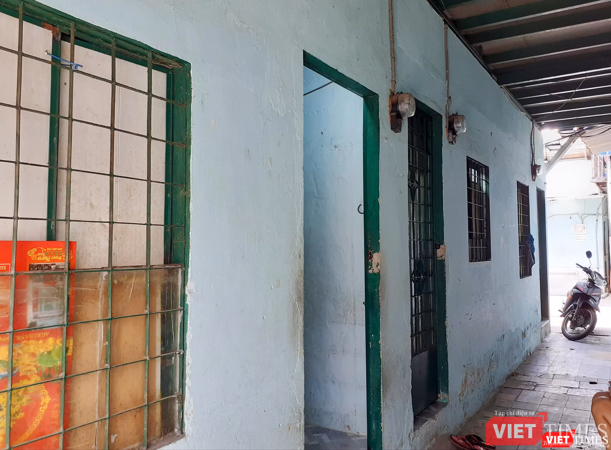 Dãy phòng trọ (tại quận Tân Bình, TP.HCM) nơi xảy ra sự việc