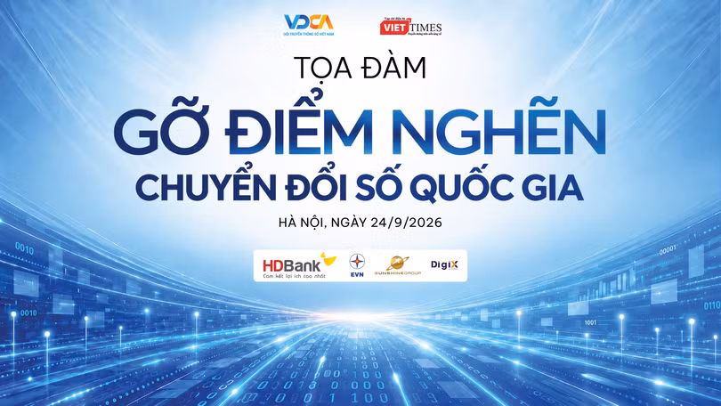 Tọa đàm “Gỡ điểm nghẽn chuyển đổi số quốc gia” được Hội Truyền thông số Việt Nam và Tạp chí điện tử VietTimes tổ chức.