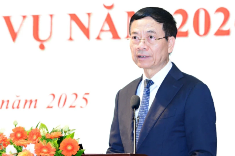 Bộ trưởng Khoa học và Công nghệ Nguyễn Mạnh Hùng phát biểu tại Hội nghị tổng kết công tác năm 2025 và triển khai nhiệm vụ năm 2026 của Bộ.