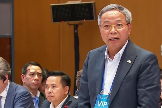 Ông Nguyễn Trung Chính phát biểu tại Diễn đàn Kinh tế Việt Nam 2025.