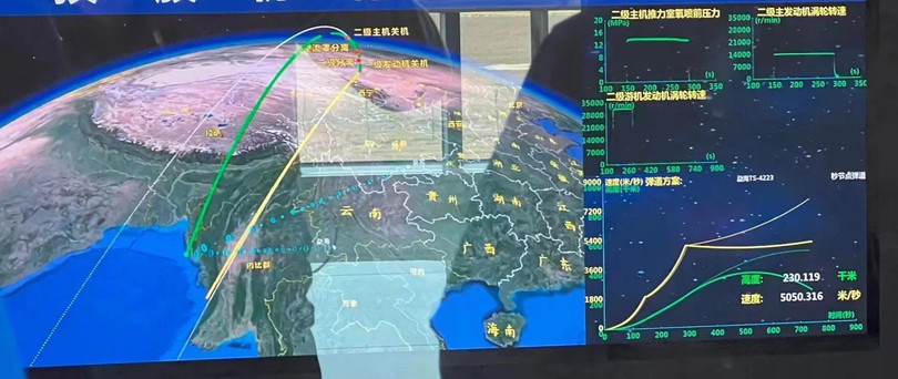 Hoạt động phóng tên lửa Zhuque-2 trên màn hình giám sát. Ảnh SpaceNews Hoạt động phóng tên lửa Zhuque-2 trên màn hình giám sát. Ảnh SpaceNews