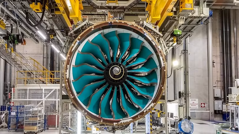 Động cơ Rolls-Royce UltraFan đã hoàn thiện và sẵn sàng chạy thử nghiệm. Ảnh Video Global Update.