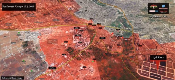 Bản đồ chiến sự thành phố Aleppo kể từ ngày 16.09.2016
