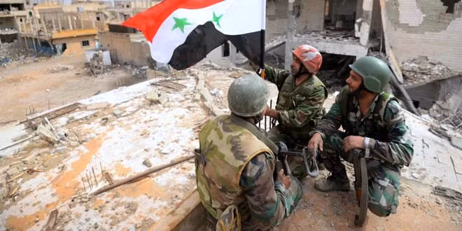 Binh sĩ Quân đội Syria trên chiến trường Aleppo