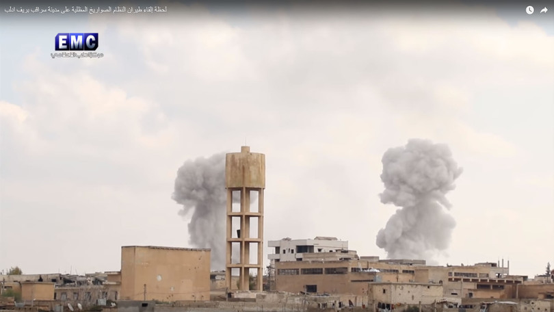 Không quân Nga, Syria không kích mãnh liệt chiến trường tỉnh Idlib - ảnh minh họa Masdar News