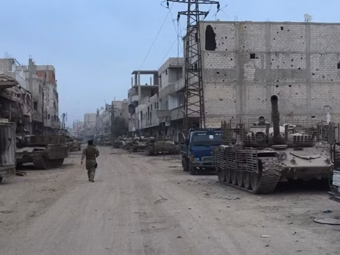 Các đơn vị quan đội Syria tiến vào các quận mới giải phóng gần Yarmouk