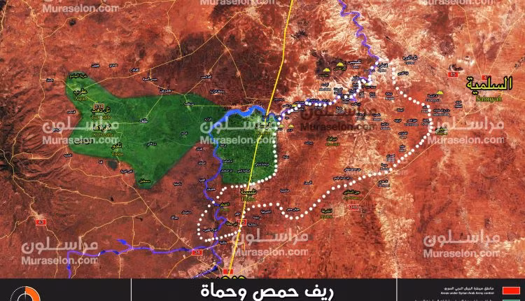 Một vùng đất rộng lớn thuộc vùng Rastan được giải phóng. Bản đồ Muraselon