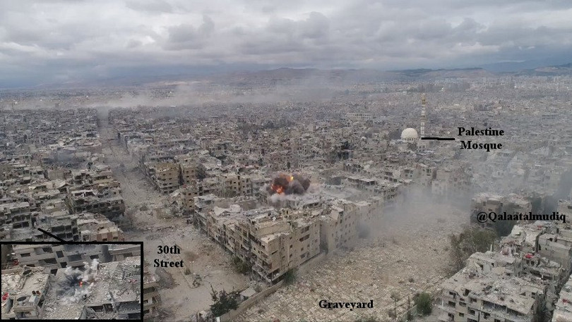 Khu vực tấn công của quân đội Syria - đường 30 trong quận Yarmouk, ngoại ô Damascus. Ảnh minh họa South Front