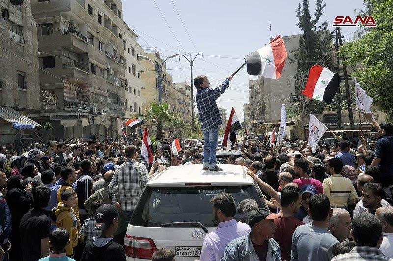 Quân đội Syria thượng cờ trong 3 quận ven Damascus sạch bóng thánh chiến ảnh 2