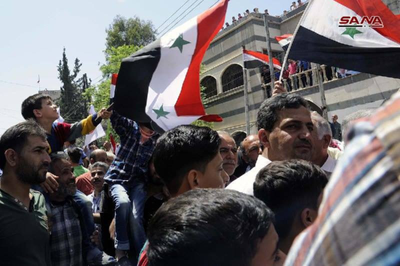 Quân đội Syria thượng cờ trong 3 quận ven Damascus sạch bóng thánh chiến ảnh 6